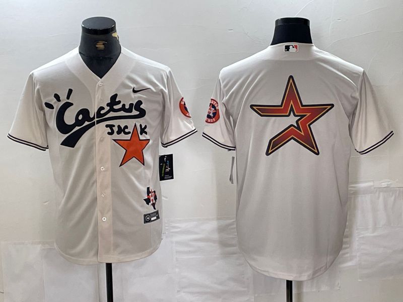 Men Houston Astros blank White Sign Jointly 2024 Nike Game MLB Jersey style 1